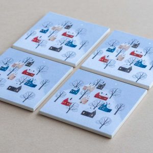 Coasters – set of 4 – Houses – Hill