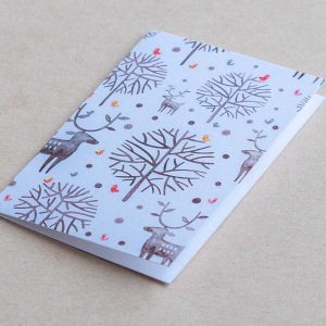 Gift cards – set of 6 – brown reindeers